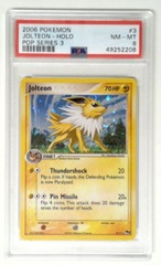 V1490: 2006: Jolteon: 3/17: Pop Series 3: PSA: 8: NM-MT: 49252208